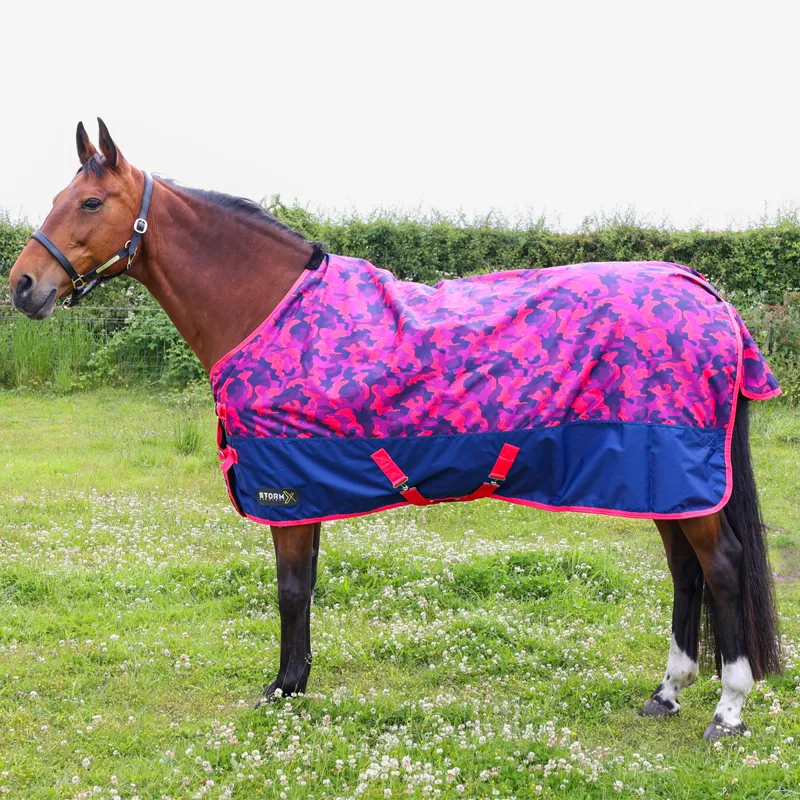 Hy StormX Original DynaForce 100 Turnout Rug - Raspberry/Navy